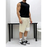 Drawstring Waist Striped Shorts