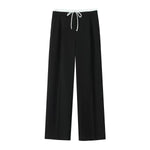 Drawstring Waist Wide-Leg Pants