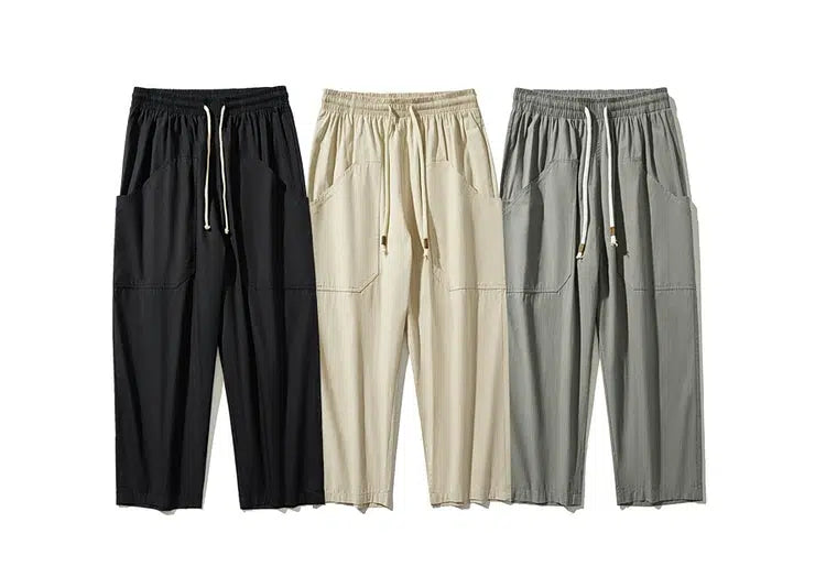 Drawstring Wide Leg Pants
