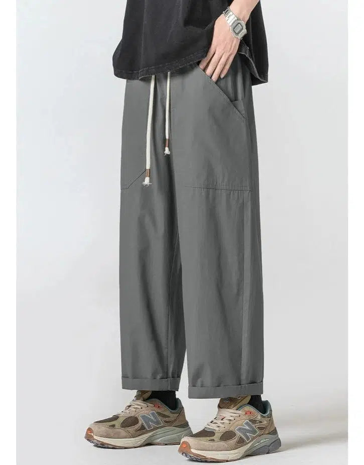 Drawstring Wide Leg Pants