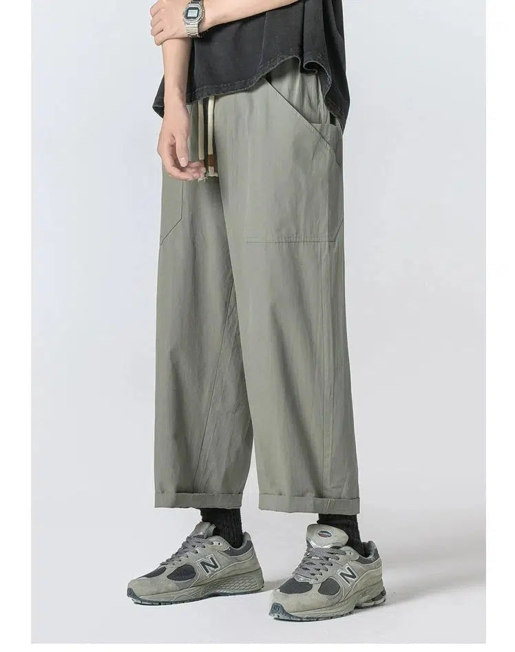 Drawstring Wide Leg Pants