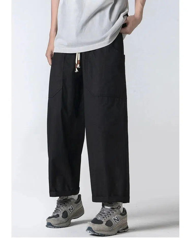 Drawstring Wide Leg Pants