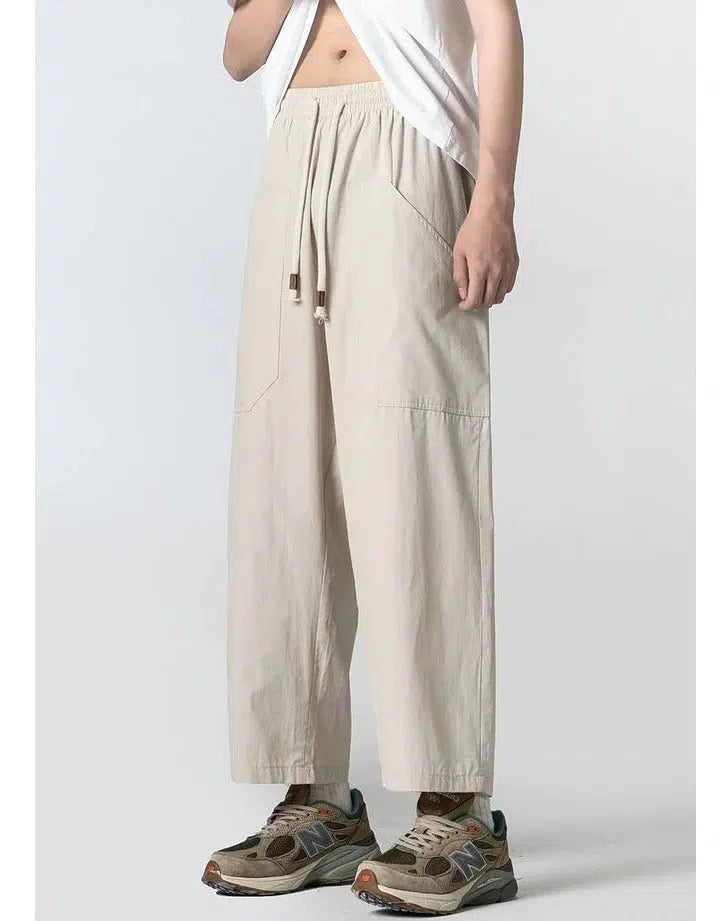 Drawstring Wide Leg Pants