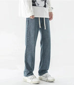 Drawstring Yellow Mud-dyed Distressed Jeans