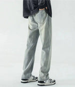 Drawstring Yellow Mud-dyed Distressed Jeans