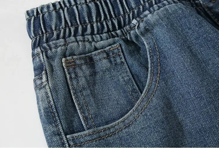 Drawstring Yellow Mud-dyed Distressed Jeans