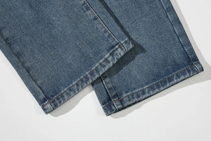 Drawstring Yellow Mud-dyed Distressed Jeans