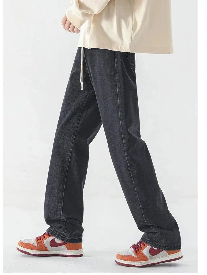 Drawstring Yellow Mud-dyed Distressed Jeans