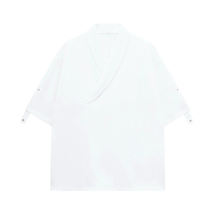 Drop Shoulder Chiffon Short-sleeved Shirt