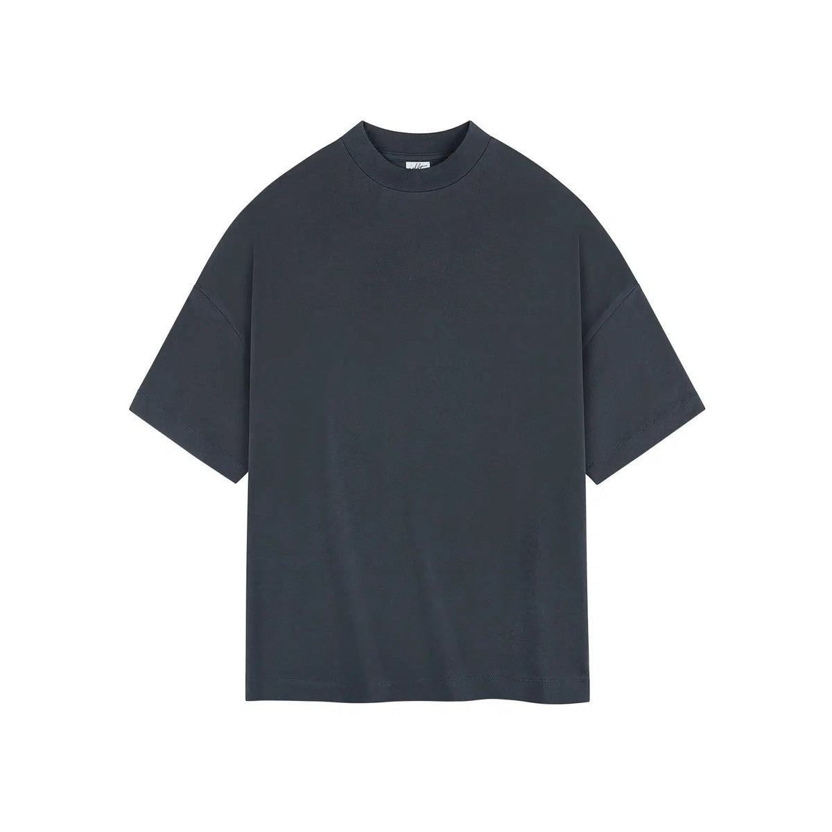 Drop Shoulder Half Turtleneck Shirt