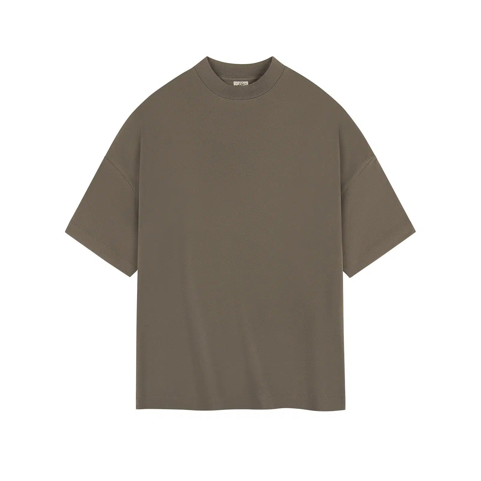 Drop Shoulder Half Turtleneck Shirt