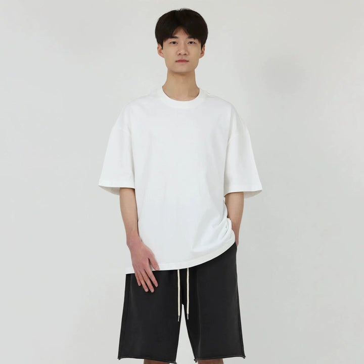 Dropped Shoulders Oversized Solid Color T-shirt