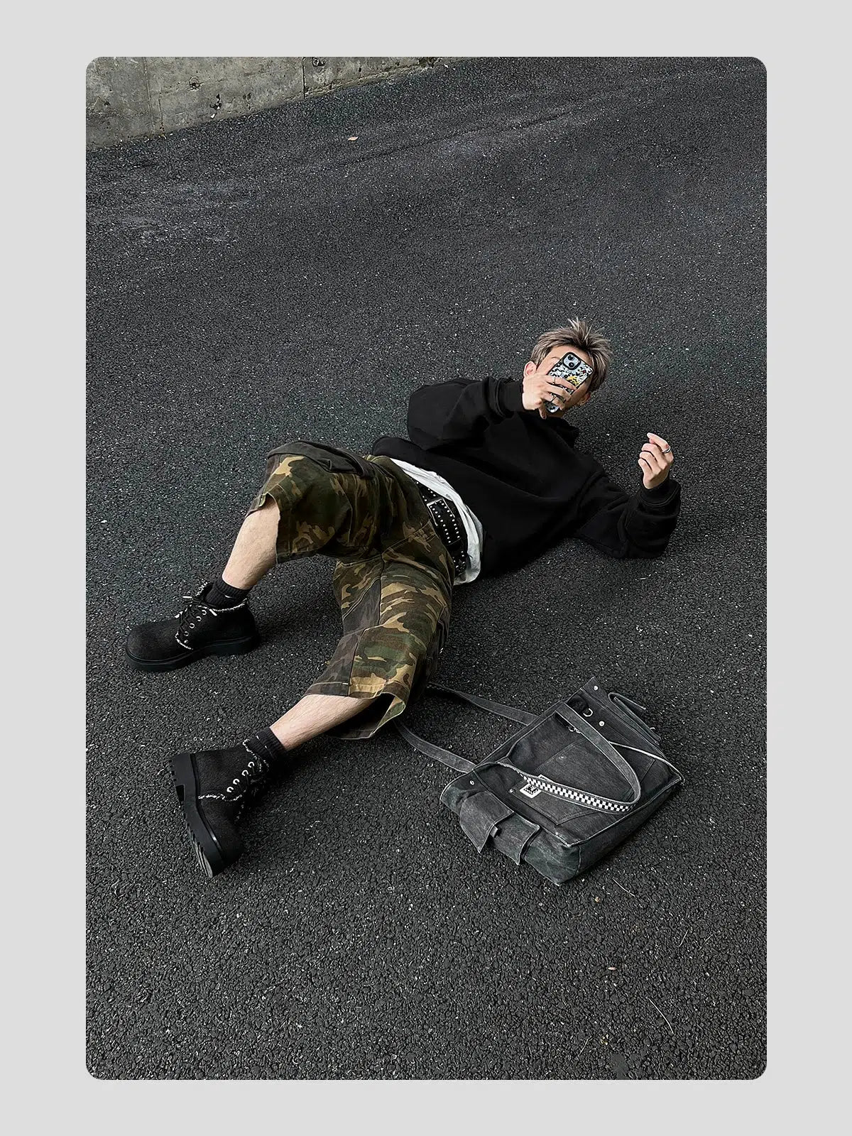 Durable Denim High-Top Martin Boots