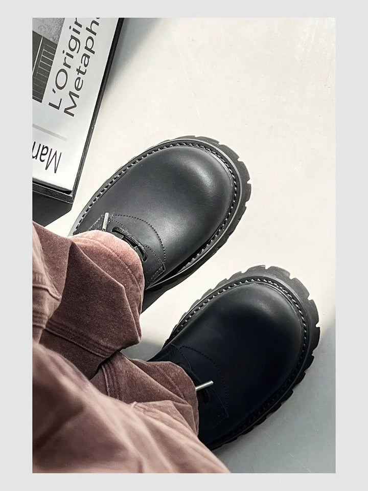 Durable Soles Leather Shoes The Korean Fashion