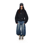 Oversized Casual Barn-Style Lapel Jacket 4