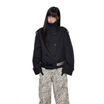 21716:28341,6011830809908,21716:28341,6011830809909,21716:28341,6011830809910,6011830809908,6011830809909,6011830809910, Double-Breasted Stand Collar Trench Jacket