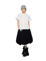 French Lace Trim Short-Sleeve Shirt 5