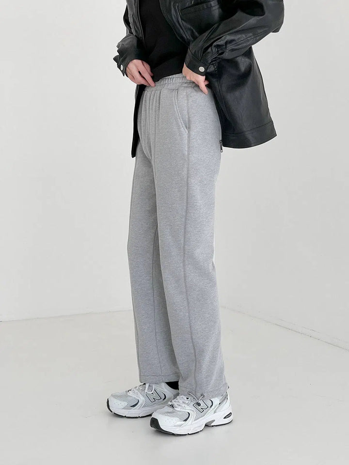 Elastic Button Leggings Sweatpants