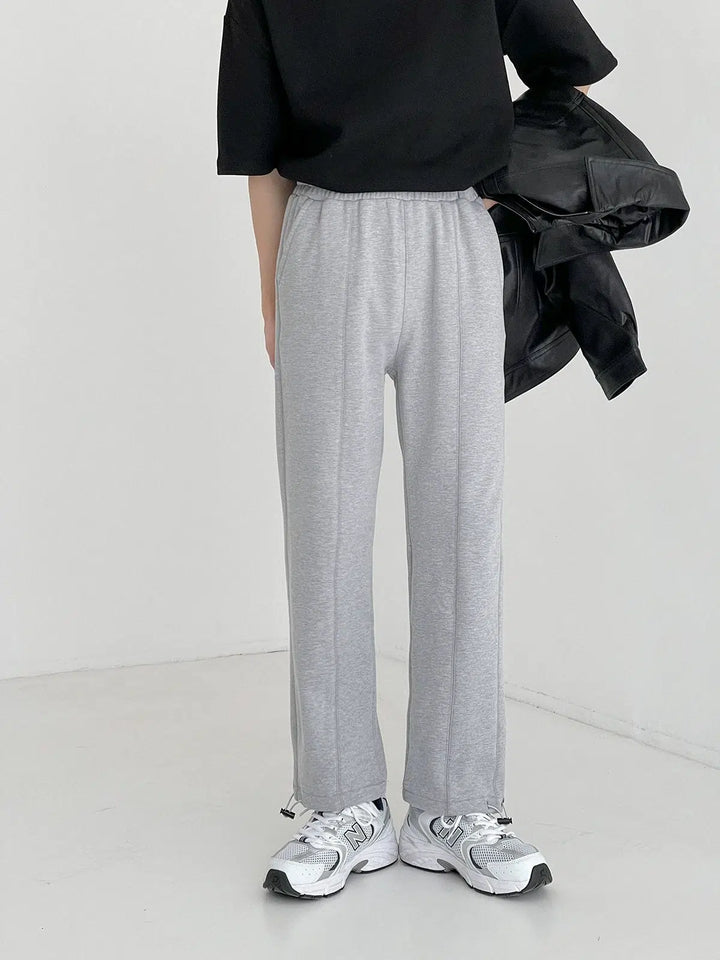 Elastic Button Leggings Sweatpants