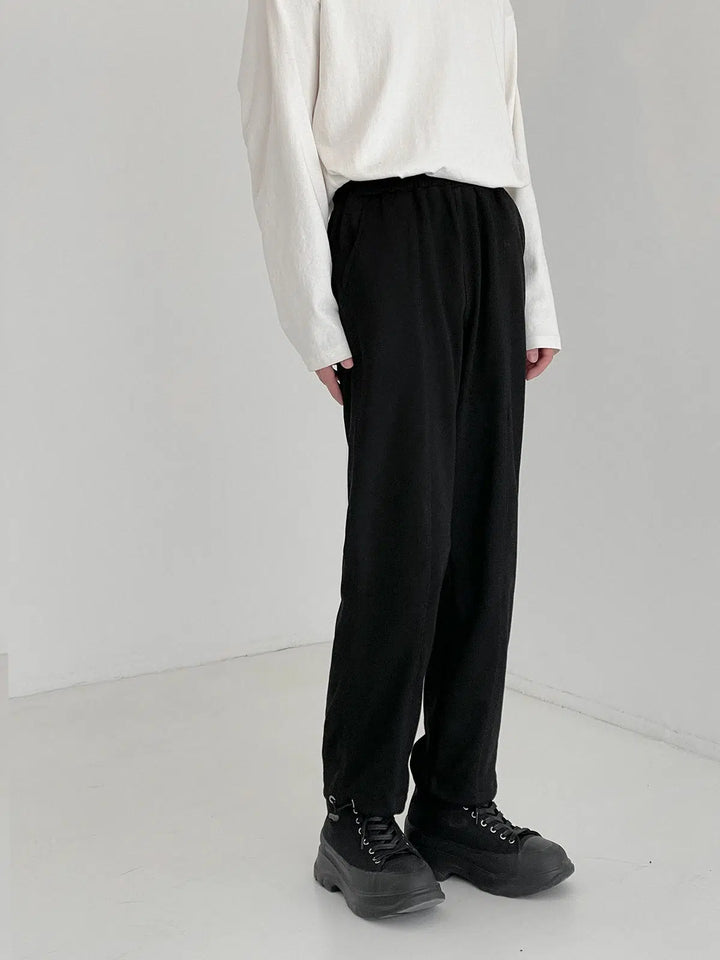 Elastic Button Leggings Sweatpants