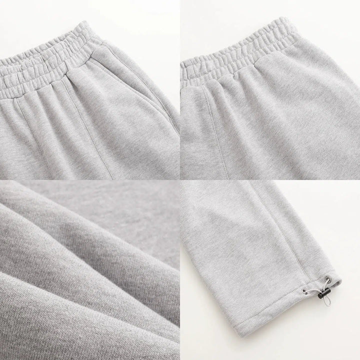 Elastic Button Leggings Sweatpants
