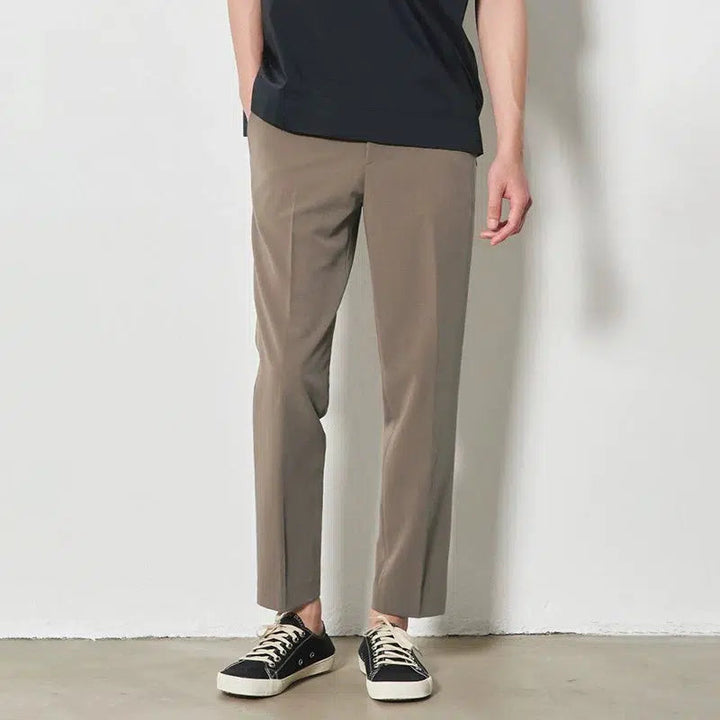 Elastic Cropped Formal Pants