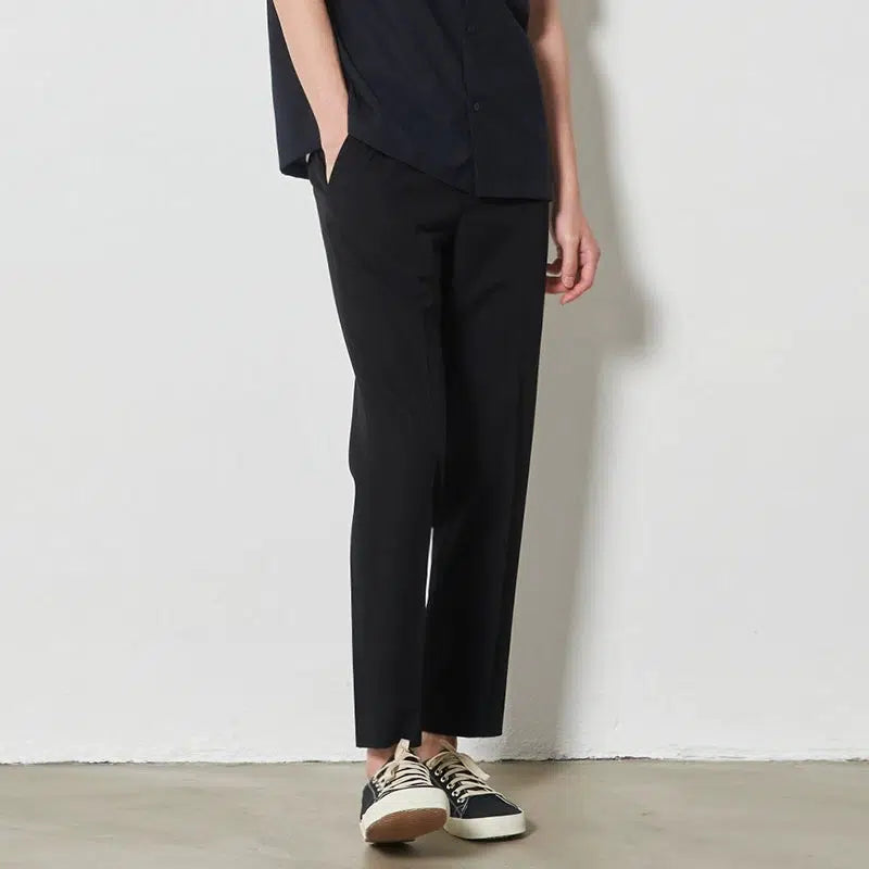 Elastic Cropped Formal Pants