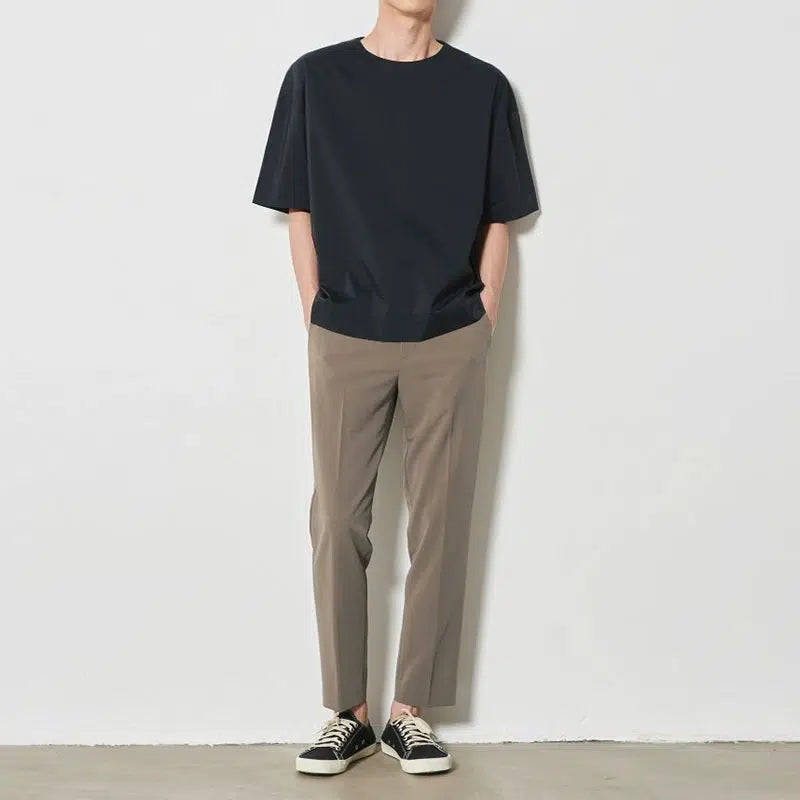 Elastic Cropped Formal Pants