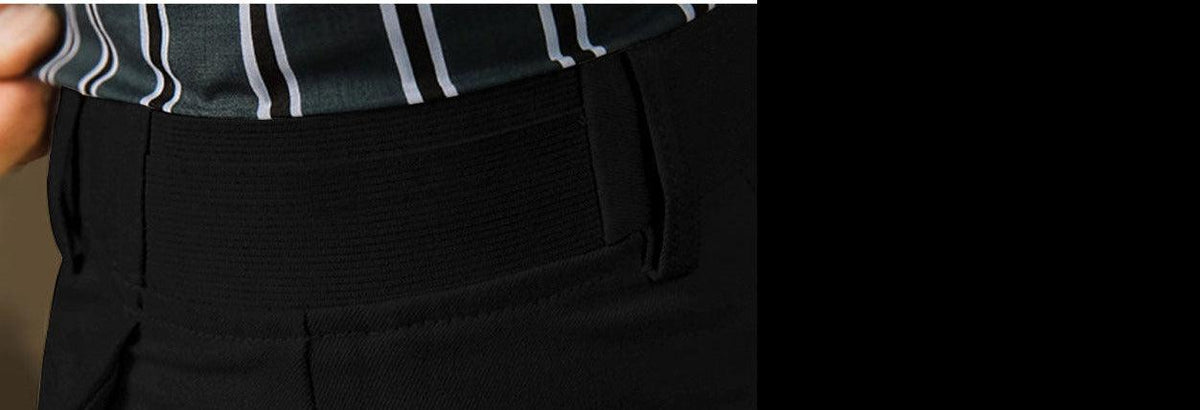Elastic Cropped Suit Pants