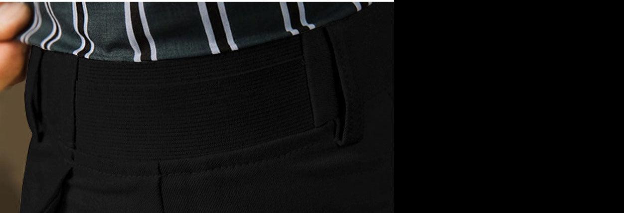 Elastic Cropped Suit Pants