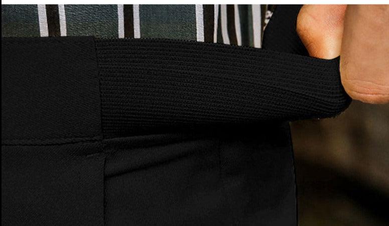 Elastic Cropped Suit Pants