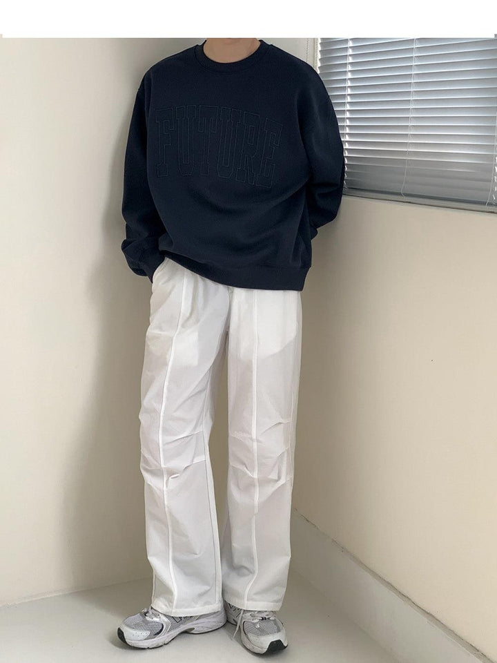 Elastic Parachute Mid-Waist Pants