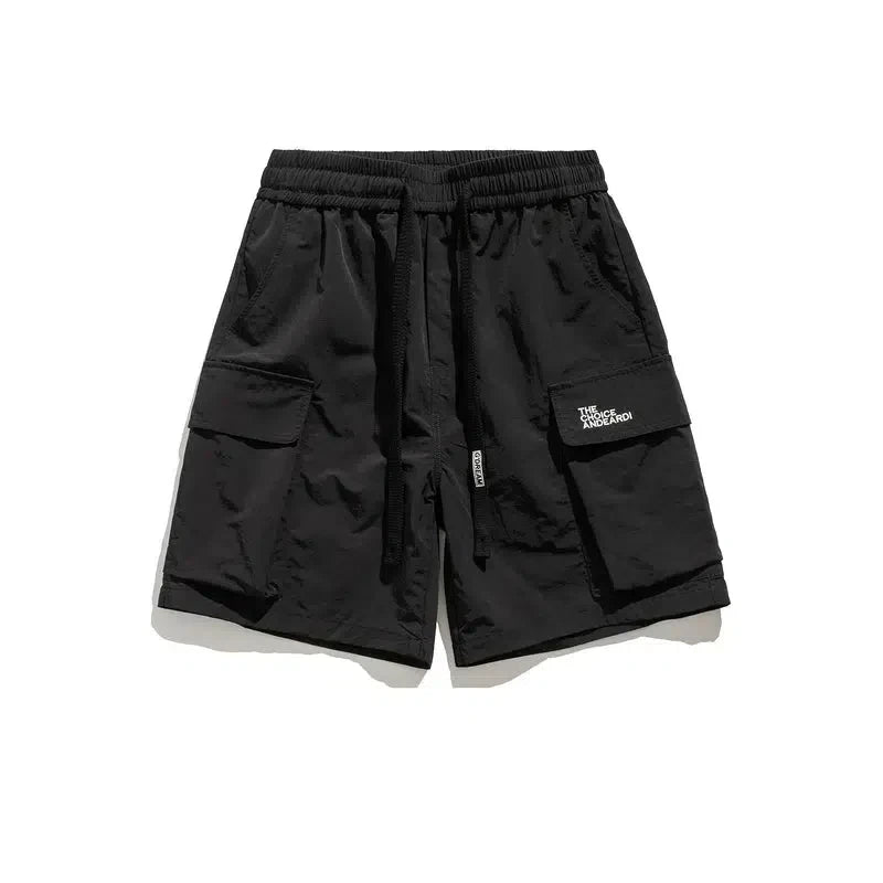 Elastic Waist Cargo Shorts