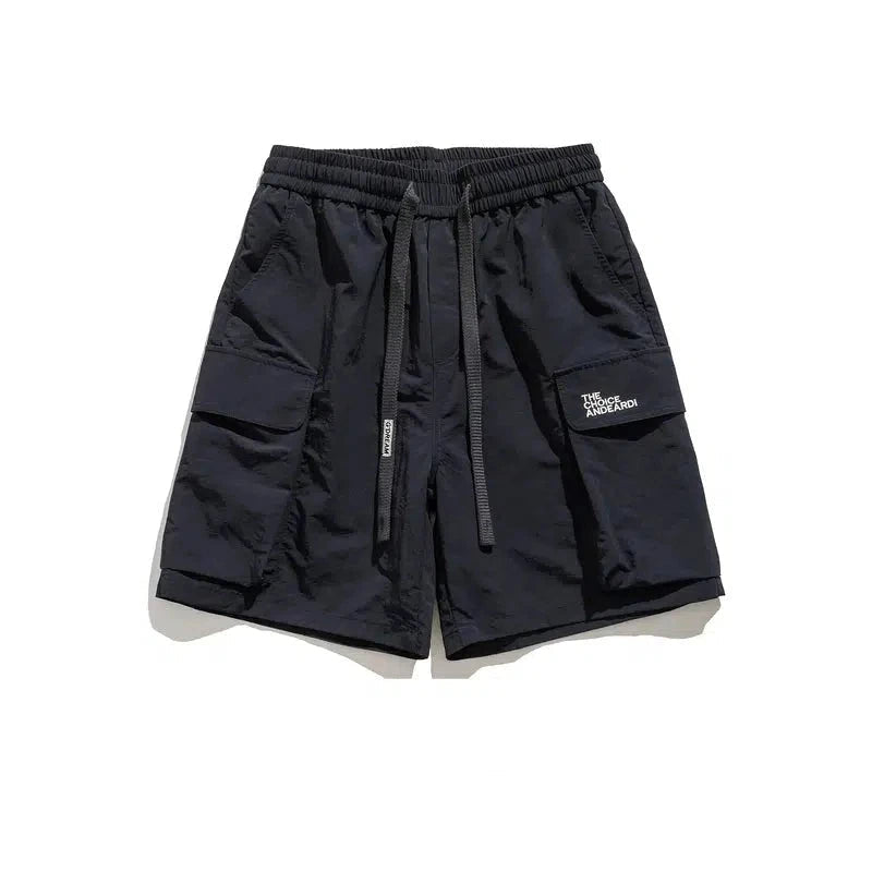 Elastic Waist Cargo Shorts