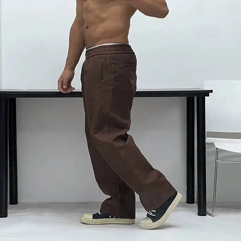 Elastic Waist Casual Pants