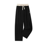 Elastic Waist Velvet Pockets Pants