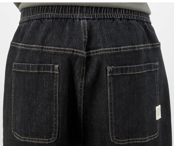 Elastic Waist Denim Jogging Jeans