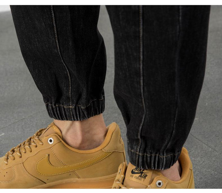 Elastic Waist Denim Jogging Jeans