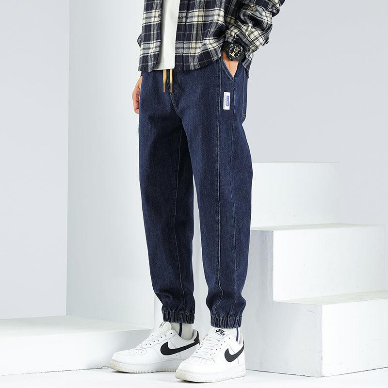 Elastic Waist Denim Jogging Jeans