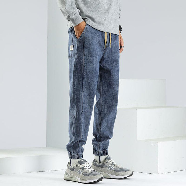 Elastic Waist Denim Jogging Jeans