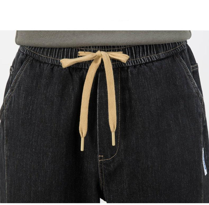 Elastic Waist Denim Jogging Jeans