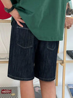 Elastic Waist Denim Shorts