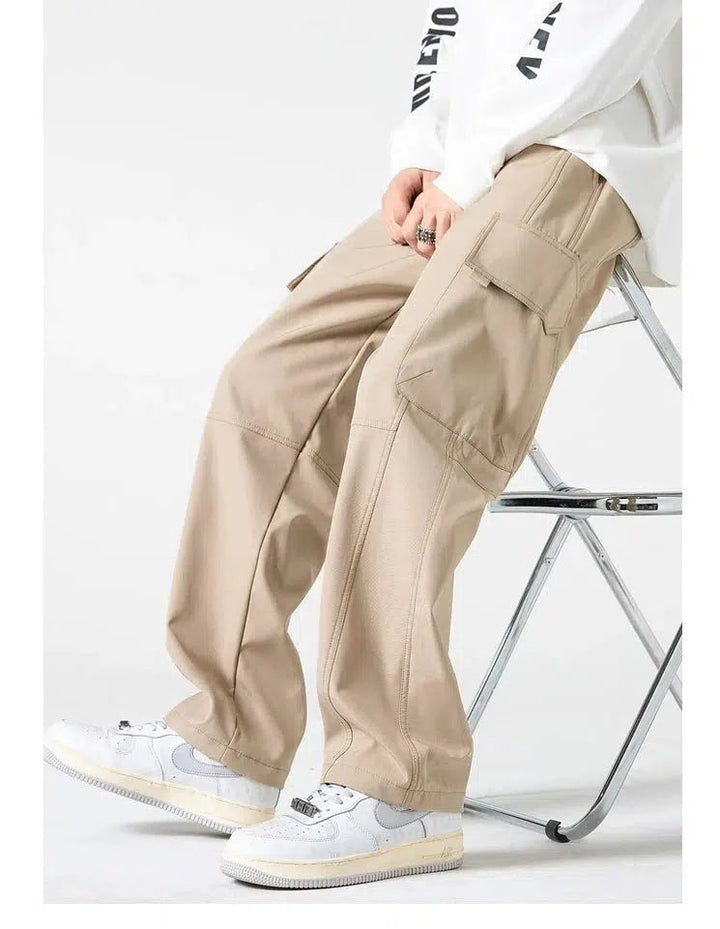 Elastic Waist Drawstring Cargo Pants