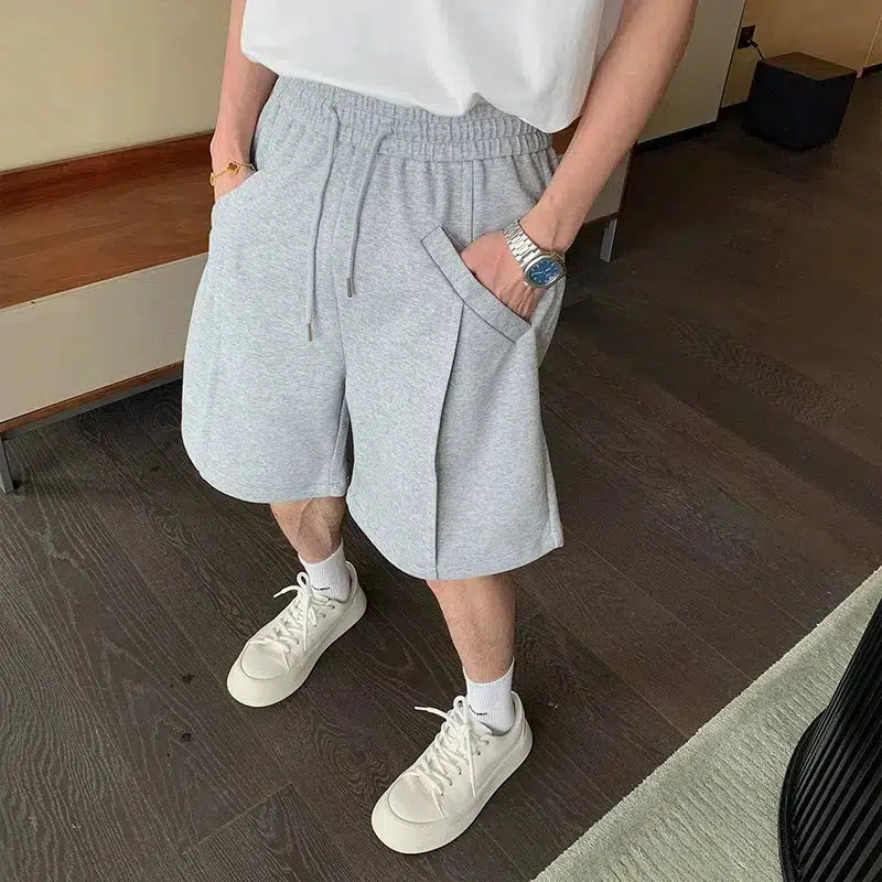 Elastic Waist Drawstring Shorts