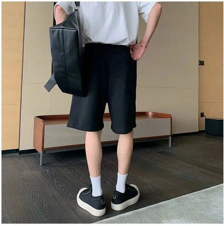 Elastic Waist Drawstring Shorts