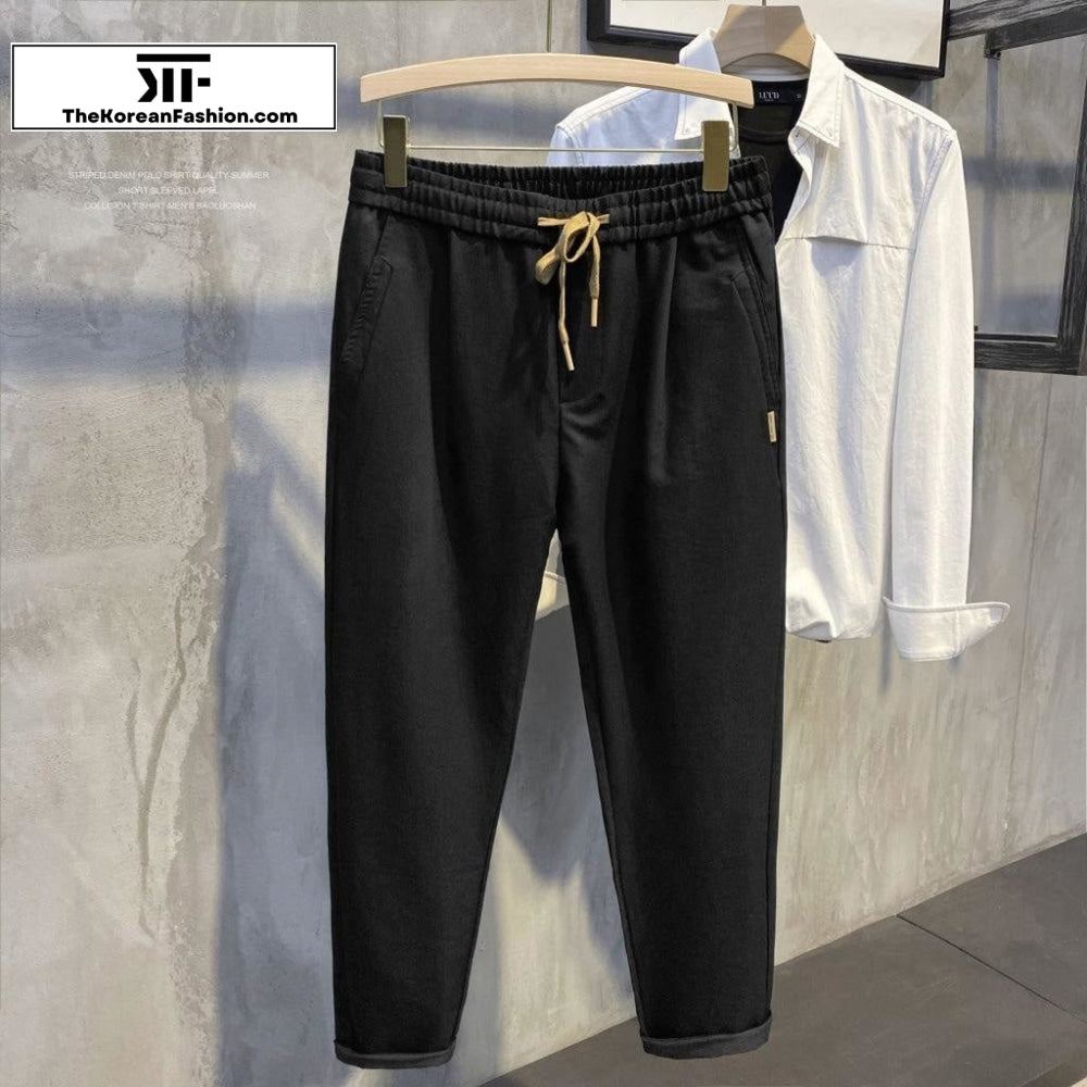 Elastic Waist Drawstring Sports Pants