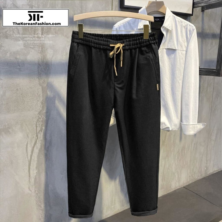 Elastic Waist Drawstring Sports Pants