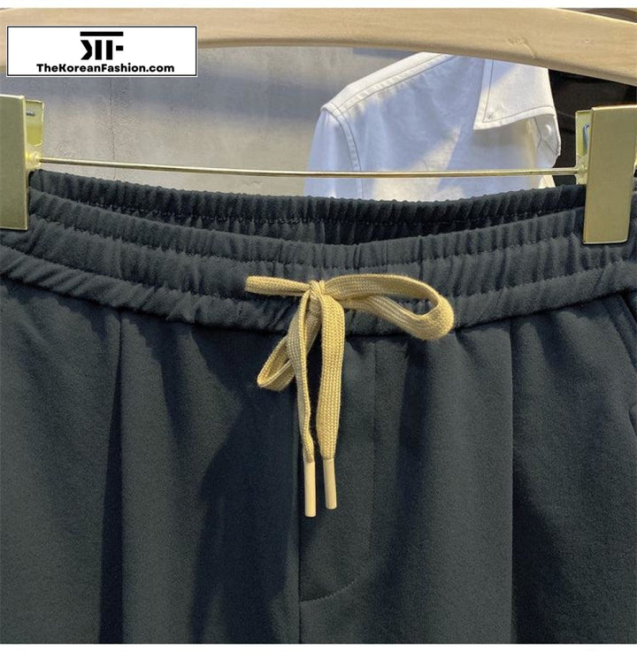 Elastic Waist Drawstring Sports Pants