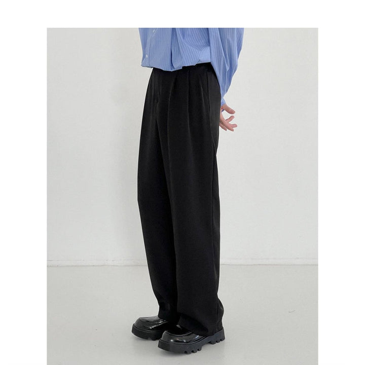 Elastic Waist High-Waisted Wide-leg Pants