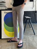 Elastic Waist Ice Silk Drape Suit Pants